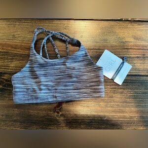 Athleta Girl size 7 Seamless Strappy Bralette - Gray, sports bra, youth, NWT